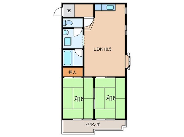 新栄プロパティー恵我之荘の物件間取画像